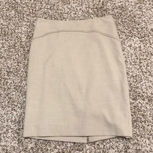 Khaki pencil skirt